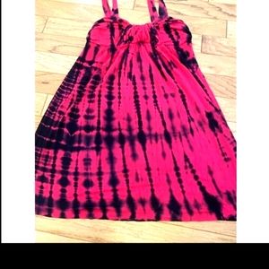 Boston Proper pink tie dye dress